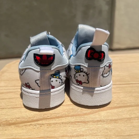 Adidas White and Blue Hello Kitty Sneakers - Picture 3 of 6